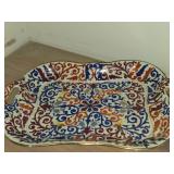 Vintage Porcelain 11-1/2' x 8' Plate and 9' x 6' Tray by Royal Vienna RB Austria