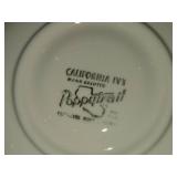 Hand Painted Set of (4) Tea Cups and (4) 6' Saucers - Poppy Trail California Ivy by Metlox