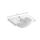 Veer 21 in. Vitreous China Pedestal Sink Veer 21 in. Vitreous China Pedestal Sink