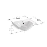 Veer 21 in. Vitreous China Pedestal Sink Veer 21 in. Vitreous China Pedestal Sink