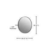 28 in. Round Vanity Mirror Matte Black 28 in. Round Vanity Mirror Matte Black