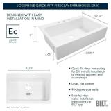 Josephine Farmhouse Sink, 34', White Josephine Farmhouse Sink, 34', White