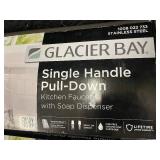 2 X Glacier Bay Paulina Single-Handle Pull-Down Kitchen Faucet with Soap Dispenser - Chrome