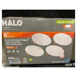 Halo 6inch 5-Color Slim Canless LED Downlight 4-Pack & Commercial Electric 15in Color Changing Panel