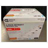 Commercial Electric 4-Pack Retrofit Recessed Trim - 5/6in, White