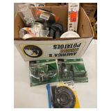 Box of Various light and hooks etc