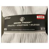 Wear Proof Men's Athletic Socks 12 Pair Size 10-13 White