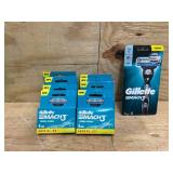 Gillette Mach 3 Shaver and Refills (lot of 9)