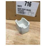 Hall China 7160AWHA Ivory (American White) Sugar Packet Holder / Caddy - 24/Case