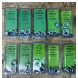 Needa Grade 5 Nylon Insert Lock Nuts/Hex Nuts lot of 10