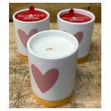 Red&Pink Vanilla Cream 8 Oz Scented Candle lot of 3
