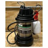 Wayne 58321-WYN3 CDU980E 3/4 HP Submersible Cast Iron and Stainless Steel Sump Pump, Large, Silver & Superior Pump 91250 1/4 HP Thermoplastic Submersible Utility Pump with 10-Foot Cord Msrp $227.99