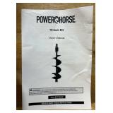 Powerhorse 10in. Earth Auger Drill Bit, 36in.L, Powder-Coat, Abrasion-Resistant Blade, Replaceable Fishtail Point, Flex Coil Shock Absorption, (Auger Bit Only) #5719049 Msrp $139.99