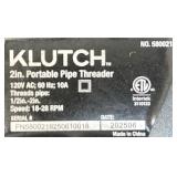 Klutch 2in. Electric Pipe Threader, Portable, 28 RPM, 10 Amps, Includes 6 Dies #5800218 Msrp $429.99