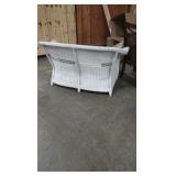 wicker bench wicker bench