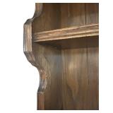 DR - China Cabinet Hutch Wood & Diamond-Lattice Glass Doors - 80in W x 44in H x 11in D