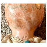 Antique Louis Amberg & Son John Bunny #34 Composite Doll & Glass Dome - 14 in Tall