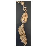 LL - Gold-Tone Necklace Set - Longest 34-Inch Pendant & Tassel Chains