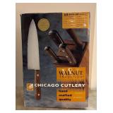 DR - Chicago Cutlery Walnut Tradition 10-Piece Knife Set with Oak Block