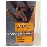 DR - Chicago Cutlery Walnut Tradition 10-Piece Knife Set with Oak Block