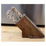 DR - Chicago Cutlery Walnut Tradition 10-Piece Knife Set with Oak Block