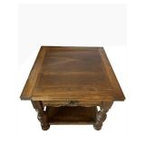 DR - Wooden End Table with Drawer & Lower Shelf - 23 x 26 x 26 in