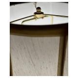 DR - Brass Table Lamp 33 in Tall & White Fabric Shade