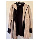 Dana Buchman Duster Sweater - Brown & Black - XL