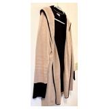 Dana Buchman Duster Sweater - Brown & Black - XL