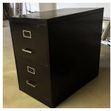 LG - Black Metal 2-Drawer File Cabinet #1