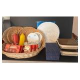 DR - Scarecrow Figure 3 Ft Tall With Doilies, Baskets, Tea Lights & Storage Dishes