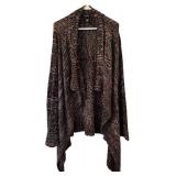 Karen Kane Knit Cardigan - XL Multicolor Black Brown White