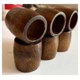 Napkin Holders - 6 Wooden Cylinders & 4 Pine Cone Napkin Holders