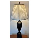 Black Table Lamp & White Shade - 34 in Tall