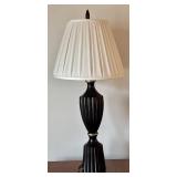 Black Table Lamp & White Shade - 34 in Tall