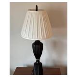 Black Table Lamp & White Shade - 34 in Tall