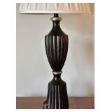 Black Table Lamp & White Shade - 34 in Tall
