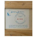 DR - Artistic Interiors Original Oil Painting - Winter Scene with Snowy Pines & Bridge, 8 x 10 in