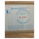 DR - Artistic Interiors Original Oil Painting - Winter Scene with Snowy Pines & Bridge, 8 x 10 in