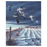 DR - Terry Redlin Winter Snows - Open Edition Framed Print 25.5 x 31 in - Signed