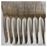 Oneida Silver Plate Flatware Set - Floral Pattern, Spoons, Forks & Knives