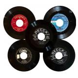 Vintage 45 RPM 7-inch Vinyl Records - Essex & RCA Victor, Decca, Capitol & More (Lot of 45)