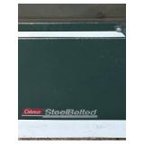 G - Vintage Coleman Steel-Belted Cooler 16 x 28 in Green Ice Chest