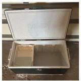 G - Vintage Coleman Steel-Belted Cooler 16 x 28 in Green Ice Chest