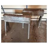 G - Sawhorse Pair - Metal Frames with Wood Tops