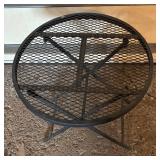 G - Black Metal Round Patio Side Table