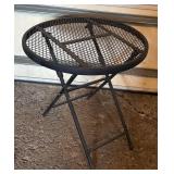 G - Black Metal Round Patio Side Table