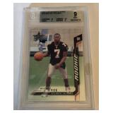 Michael Vick RC Beckett 9 Mint 2001 Leaf Rookies & Stars #115 Football Card Michael Vick RC Beckett 9 Mint 2001 Leaf Rookies & Stars #115 Football Card