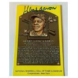 Hank Aaron Autographed National Baseball Hall of Fame Post Card Hank Aaron Autographed National Baseball Hall of Fame Post Card
