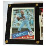 Kirby Puckett 3-Card Plaque w/ Rookie Card Kirby Puckett 3-Card Plaque w/ Rookie Card